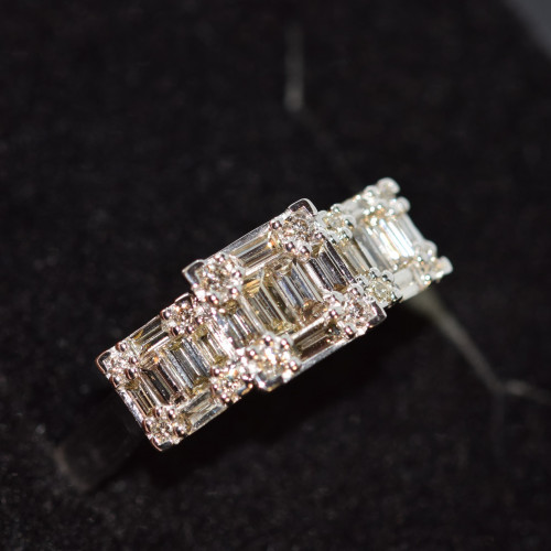 Baguette trilogy diamond on sale ring